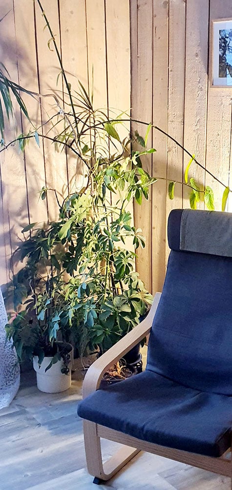 Fauteuil du cabinet de consultation de Solène Raude à Sarlat